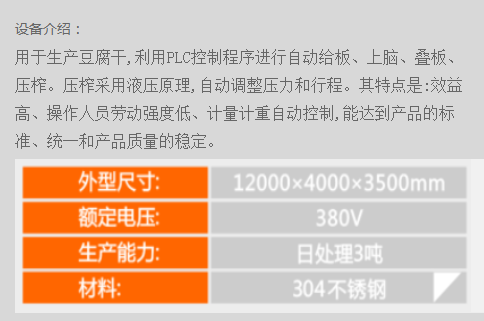 自動(dòng)豆腐干生產(chǎn)線